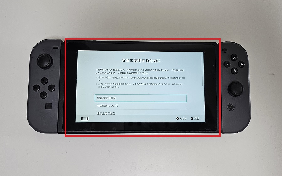 Switchの画面液晶パネル